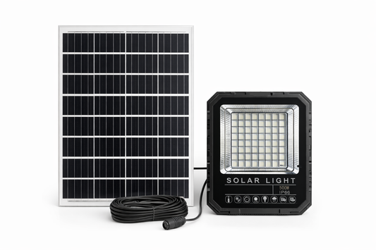 FOSVEX 500W Solar Flood Light Outdoor – IP66 Waterproof LED Security Light with Remote Control, 6500K Cool White for Garden, Gate, Farm & Parking