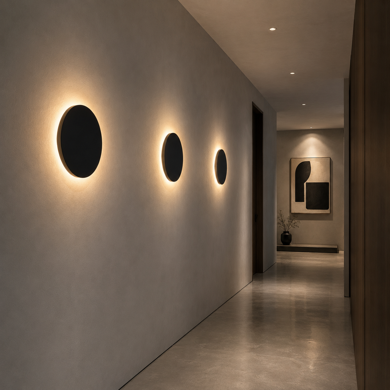 FOSVEX 12W Modern Round LED Wall Light | Warm White | IP65 Waterproof | Premium Outdoor Wall Lamp