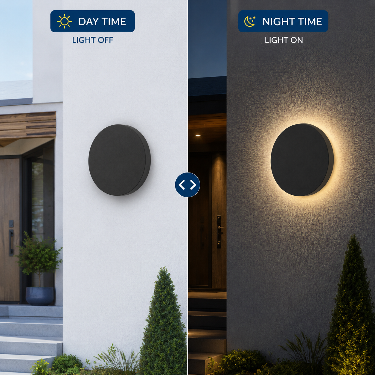 FOSVEX 12W Modern Round LED Wall Light | Warm White | IP65 Waterproof | Premium Outdoor Wall Lamp