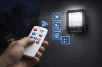 solar security light with remote control for home garden